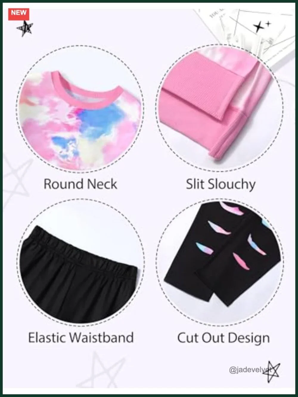 Girls Tie Dye Sweatshirt and Leggings 2 Piece Set Fall Winter Outfit